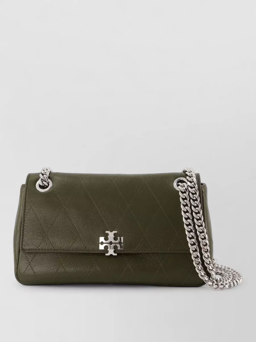 Tory Burch Charlie small leather clutch bag
