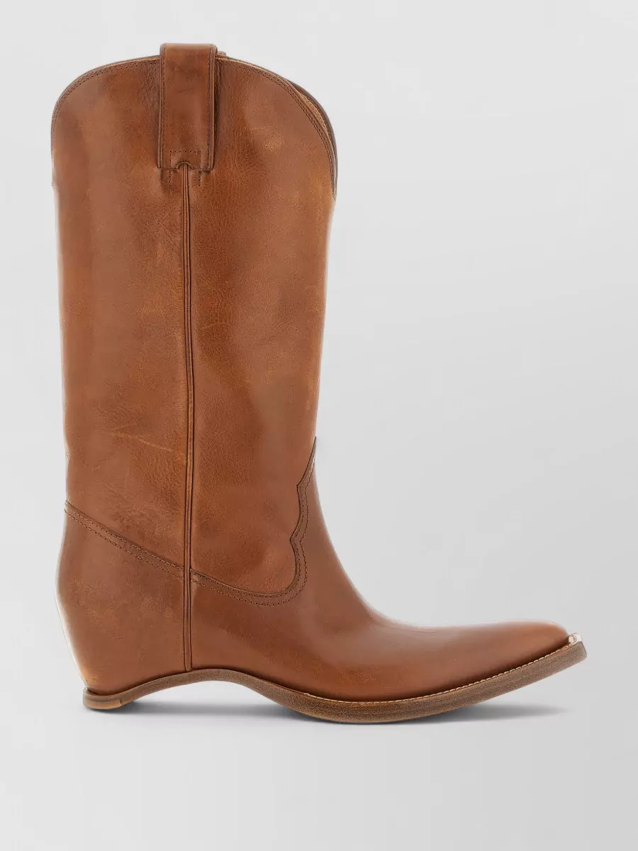 Maison Margiela Leather Heel-Less Ankle Boots