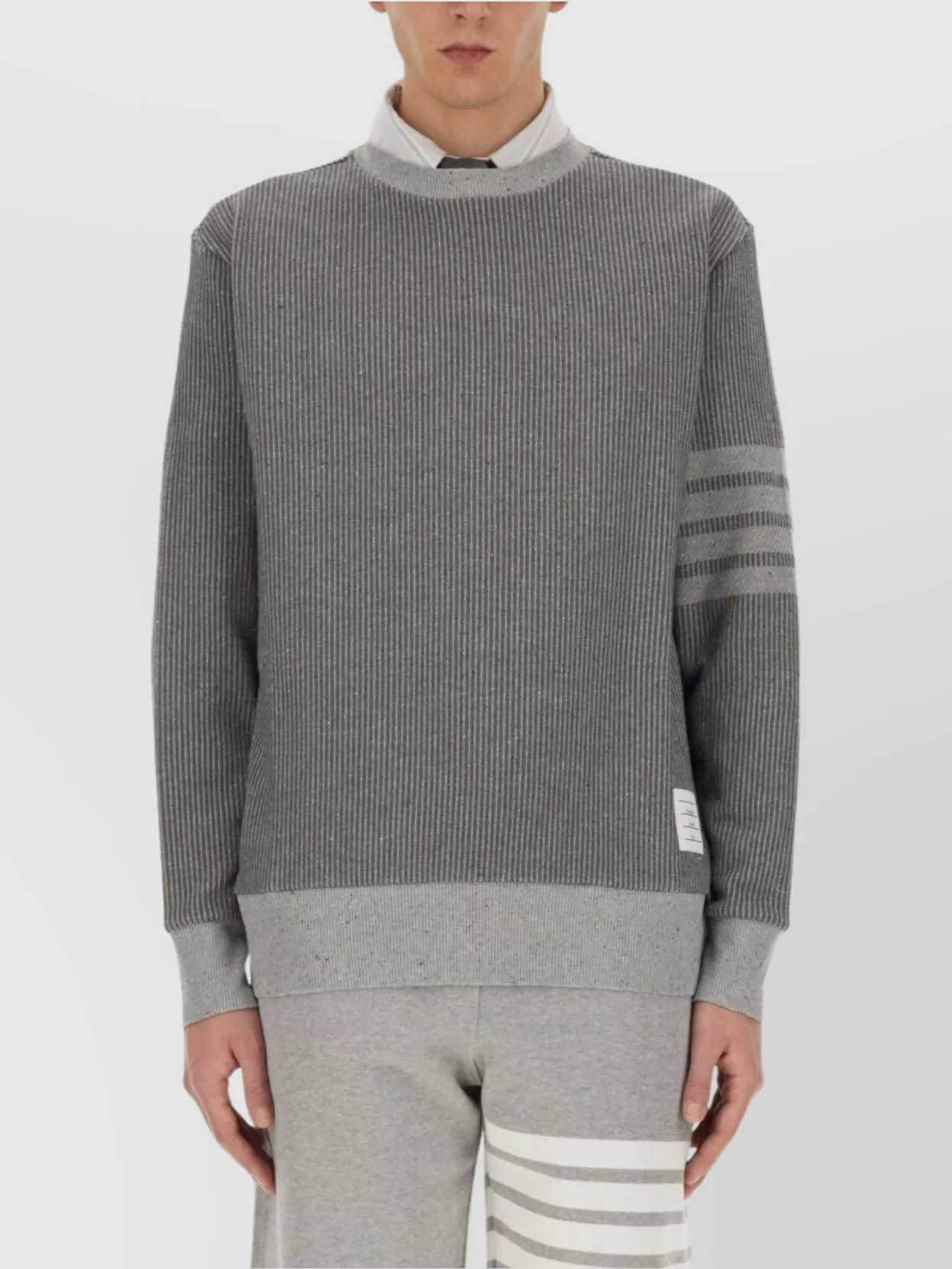Thom Browne Crew Neck Striped Sweater