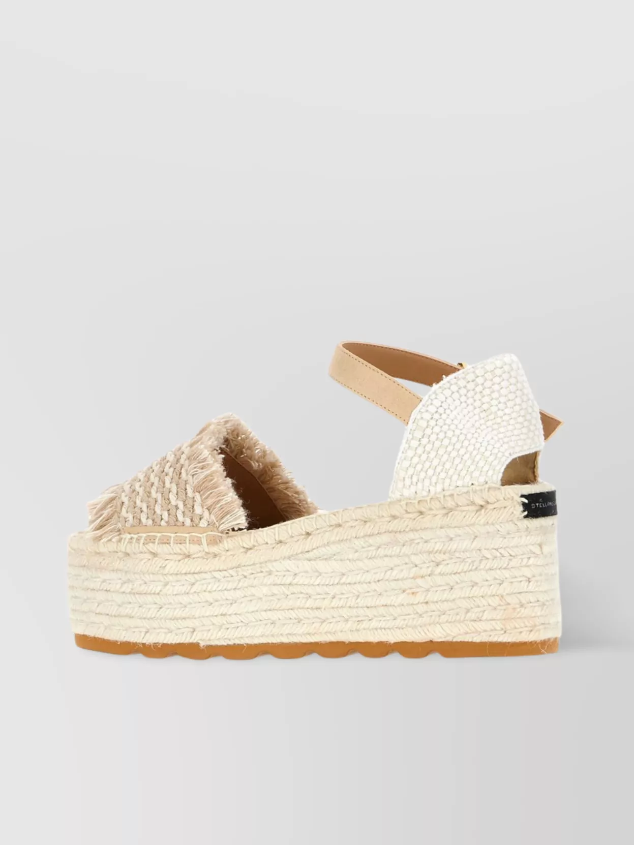 Stella Mccartney Canvas Wedge With Multicolor Fringe Detail