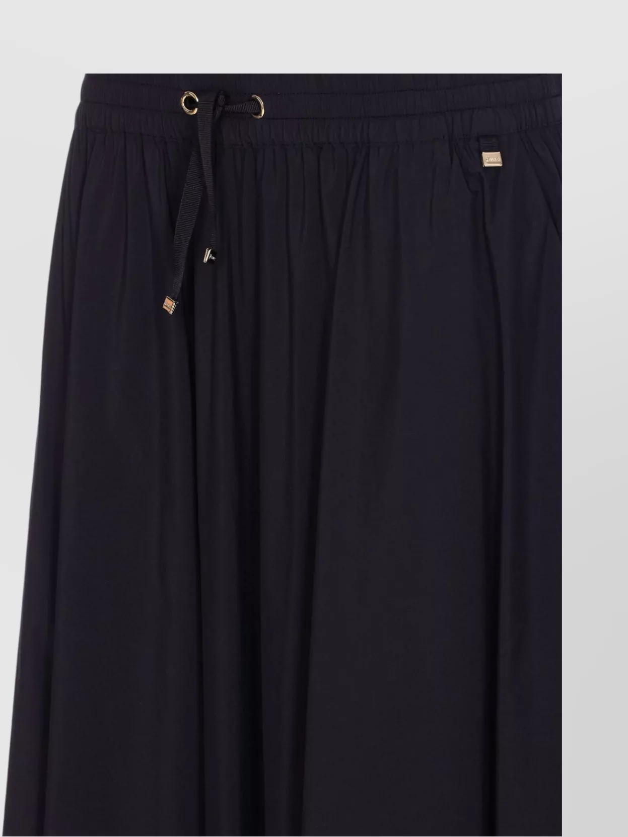 Herno Drawstring Pleated Midi Skirt Pockets
