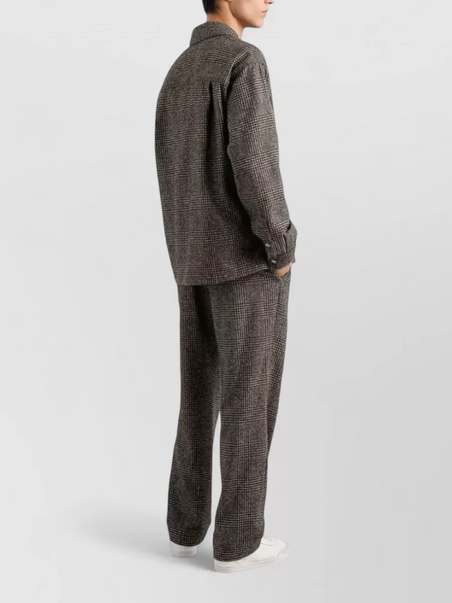 Dolce&Gabbana Plaid Alpaca Wool Cotton Blend Shirt