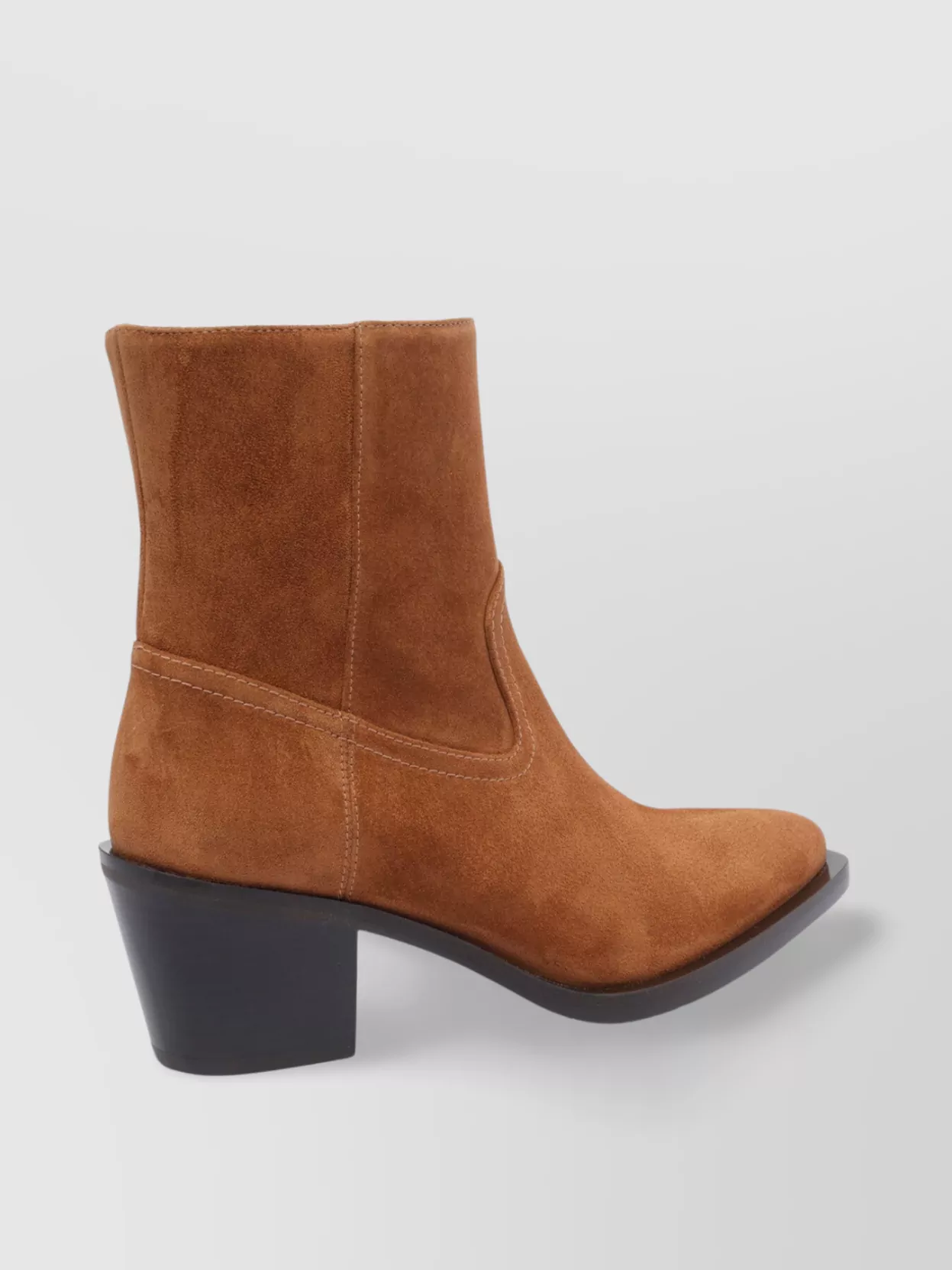 Shop Stuart Weitzman Suede Block Heel Ankle Boots
