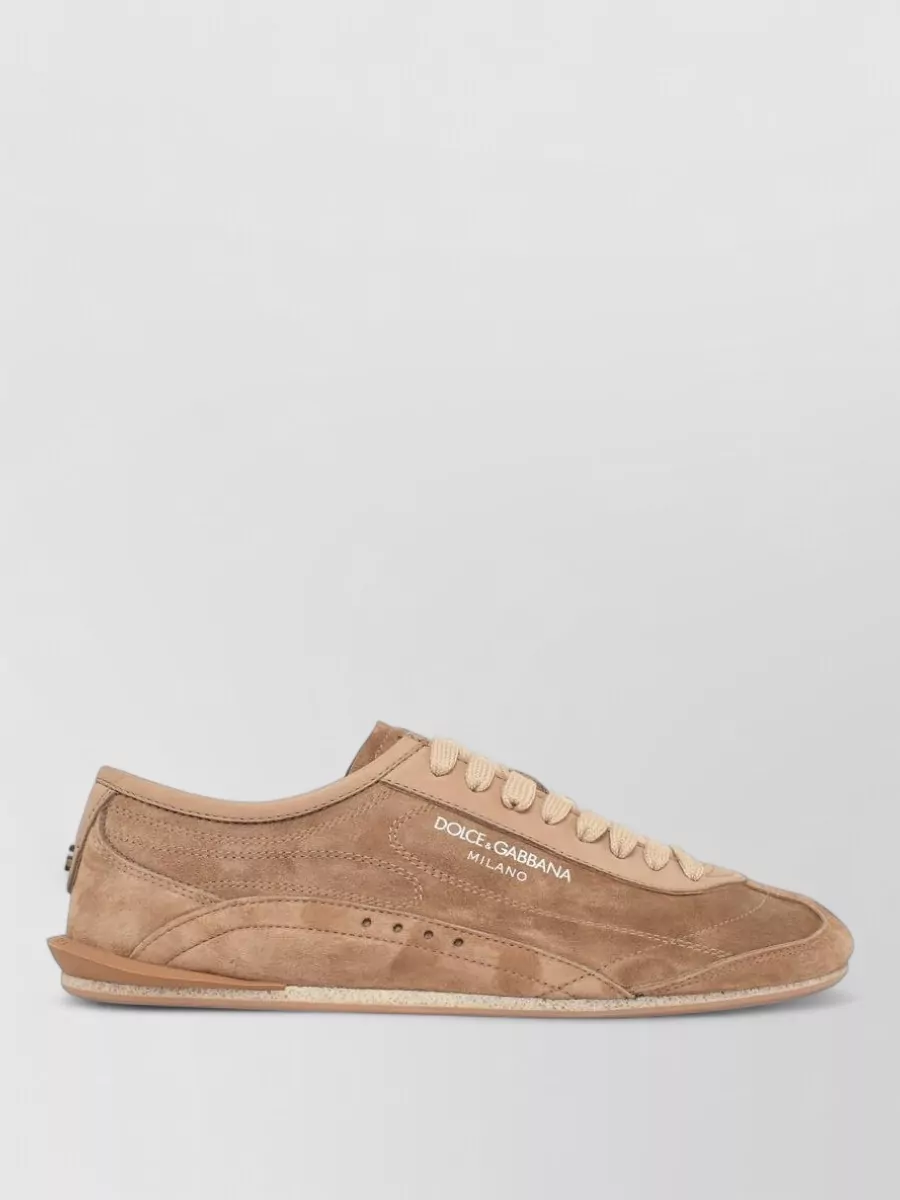 Dolce&Gabbana Leather Lace-Up Sneakers