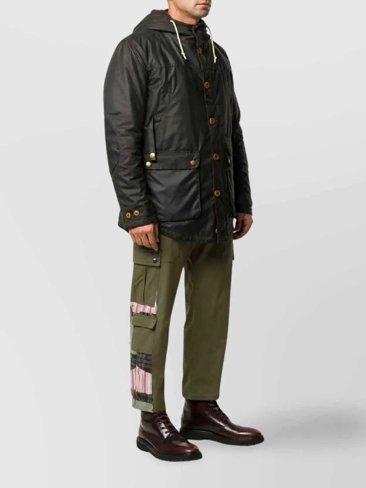 Barbour Hooded Long Parka Front Pockets