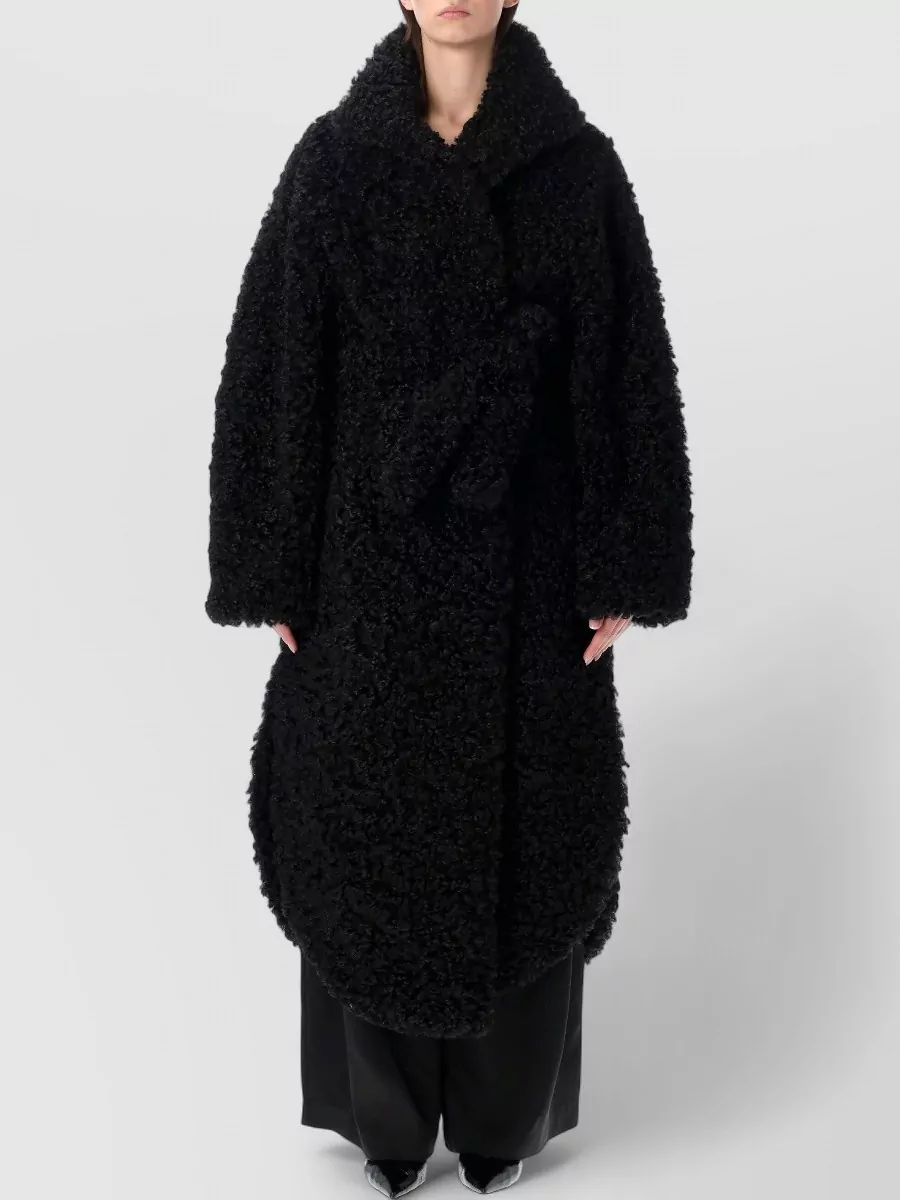 The Frankie Shop faux shearling oversized belted coat