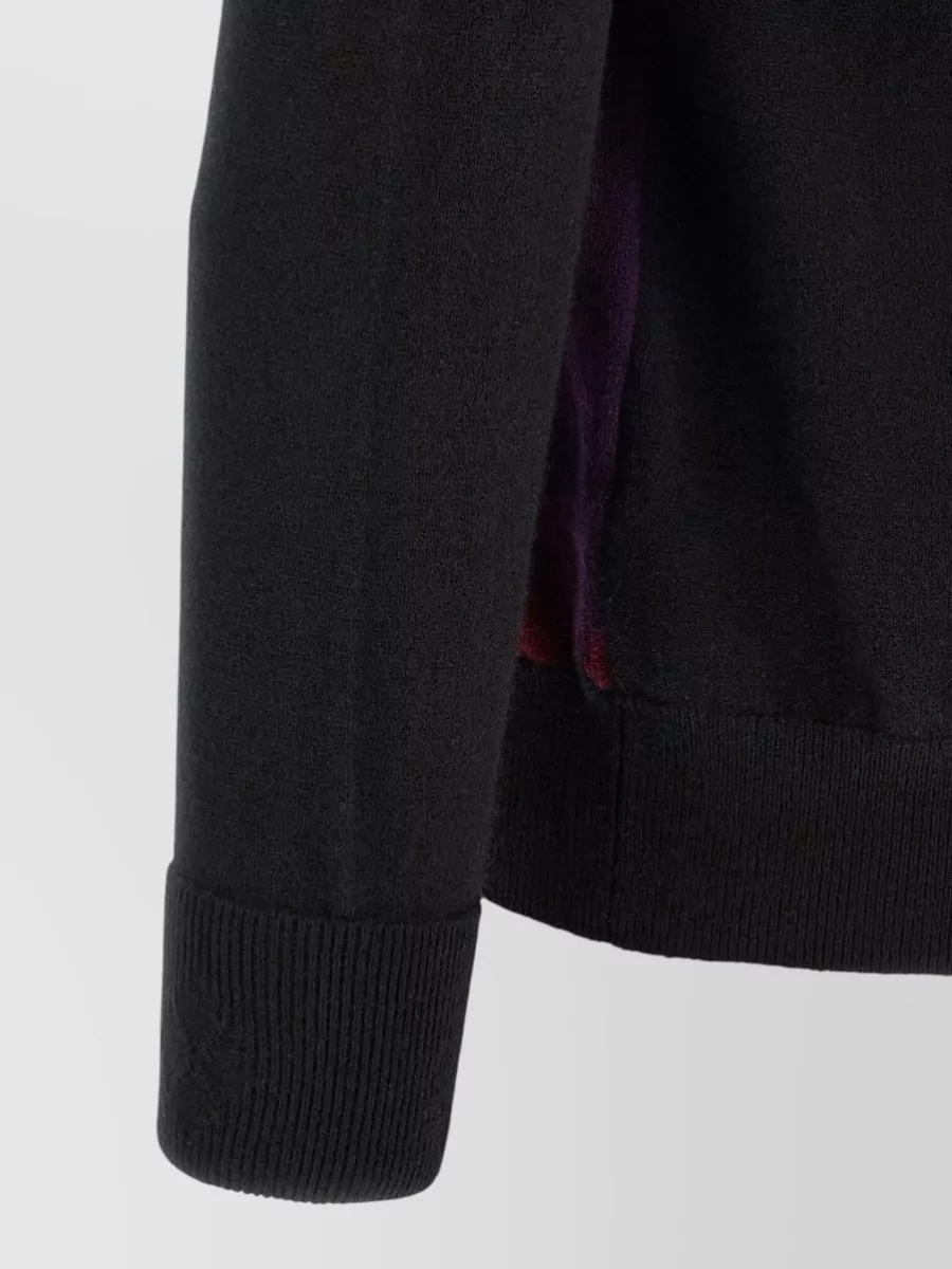 Ballantyne Cashmere Ribbed Turtleneck Diamond-Intarsia Jumper