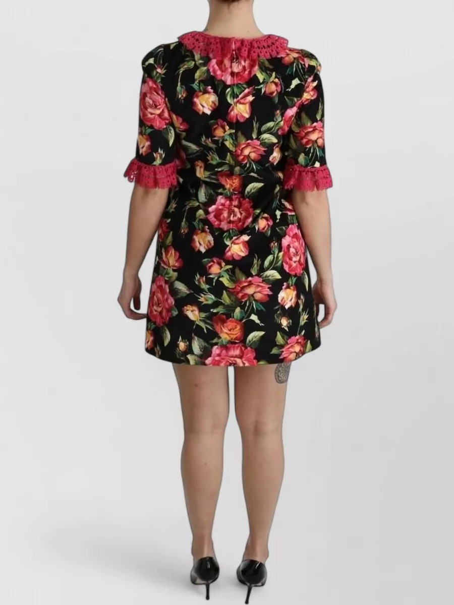Dolce&Gabbana Floral Cotton Mini Dress