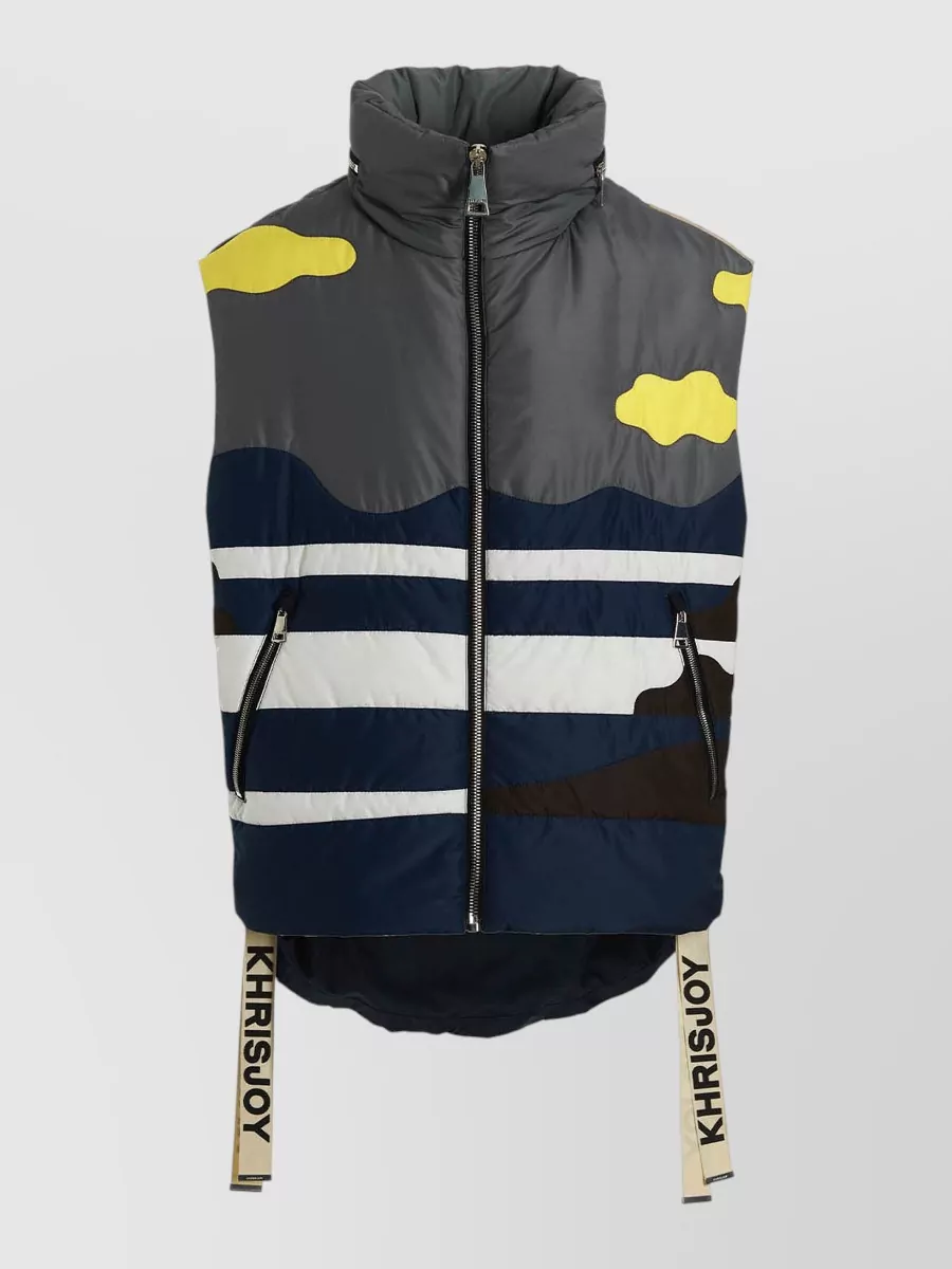 Khrisjoy oversized colorblock nylon gilet