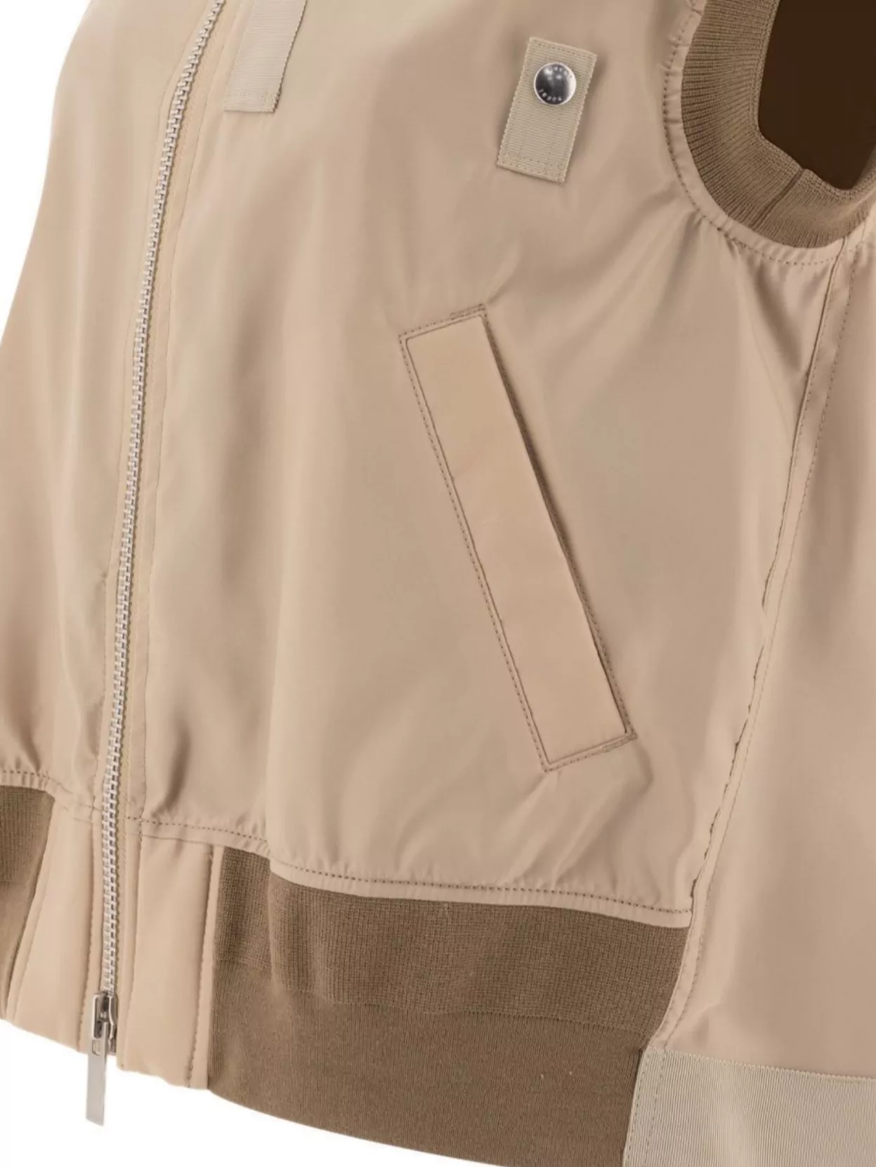 Sacai Twill Nylon Vest Jacket With Short Sleeves