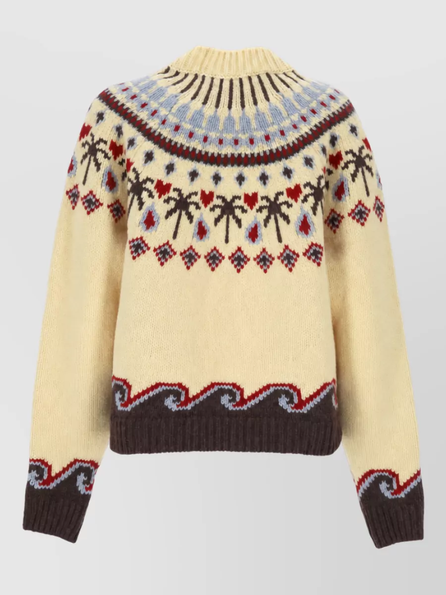 Alanui crewneck knitted top