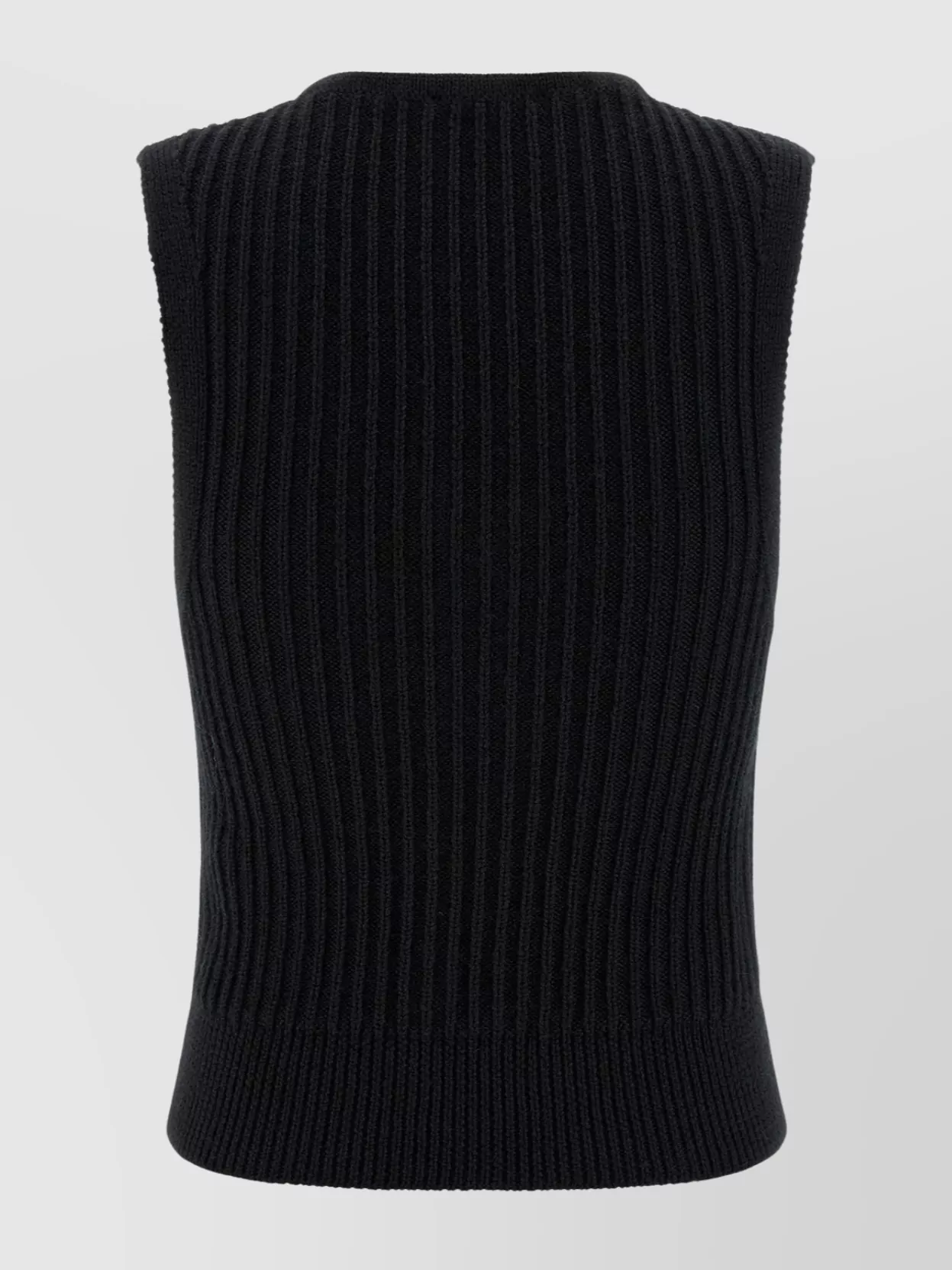 Isabel Marant Sleeveless Ribbed Texture Vest Named Devima In Black
