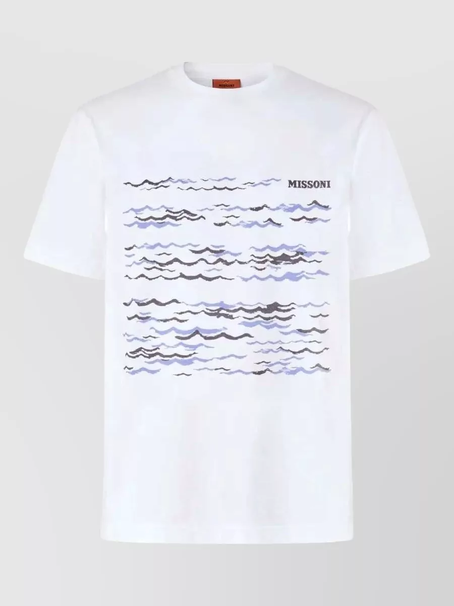 Missoni Wave Print Cotton Short-Sleeve T-Shirt