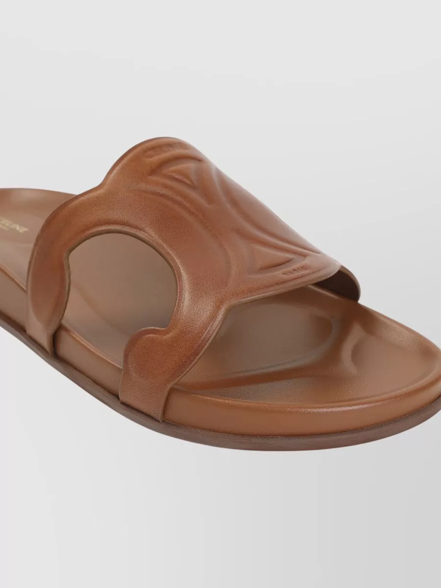 Celine Leather Slide Sandals