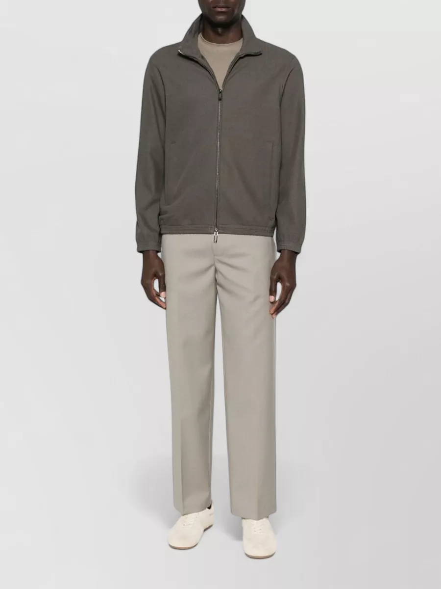 Emporio Armani Ribbed High Neck Lightweight Jacket