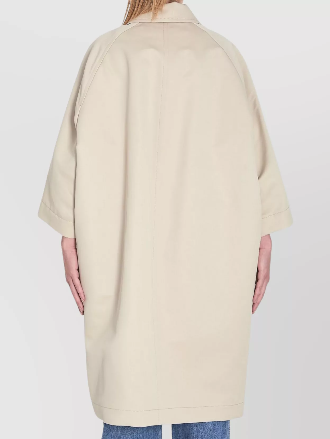 Bottega Veneta Cocoon Shape Knee Length Coat With Raglan Sleeves