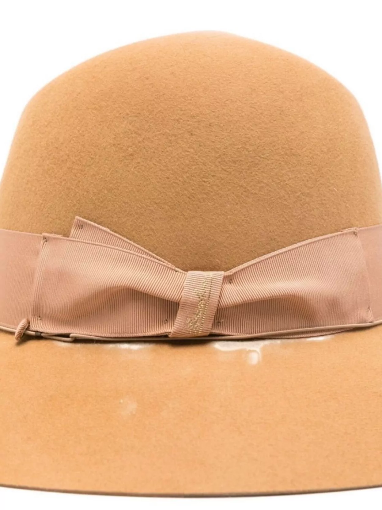 Borsalino Wide Brim Wool Hat With Bow Detail