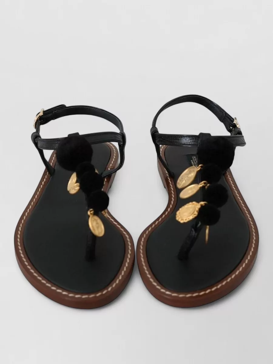 Dolce&Gabbana leather embellished sandals