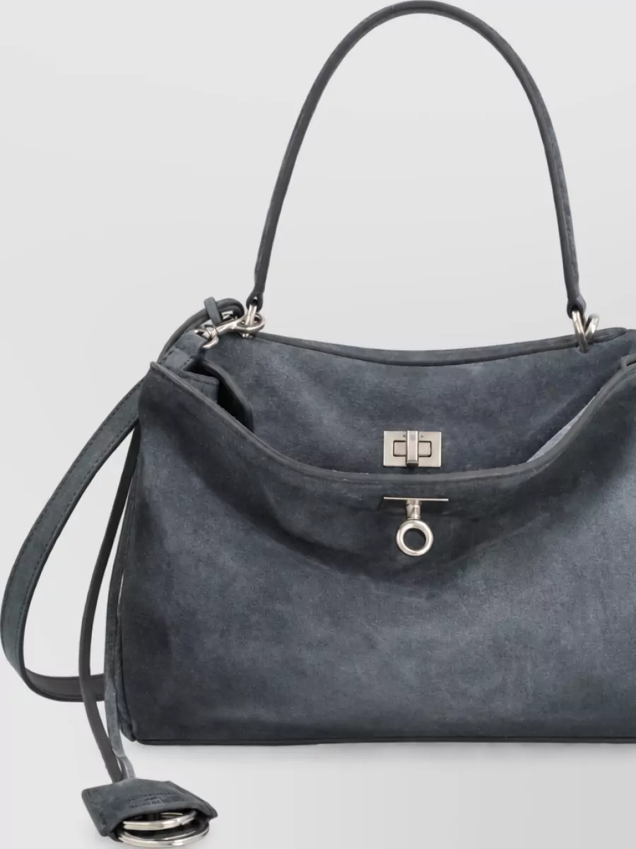 Balenciaga Rodeo Small Suede Shoulder Bag
