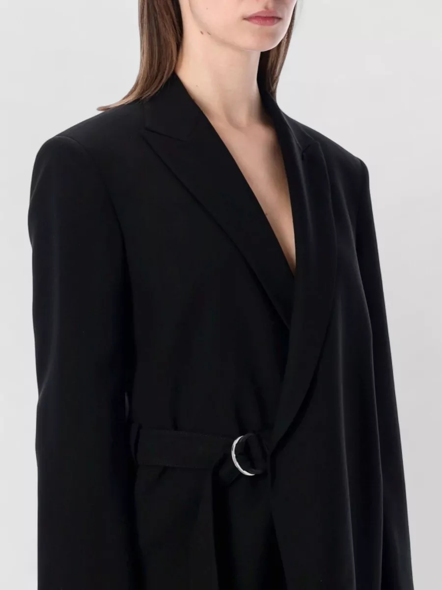 Loewe Wool Draped Belted Suit Jacket