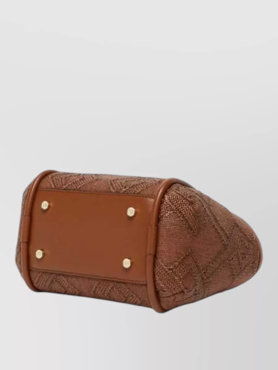 Max Mara Diamond-Pattern Bucket Bag