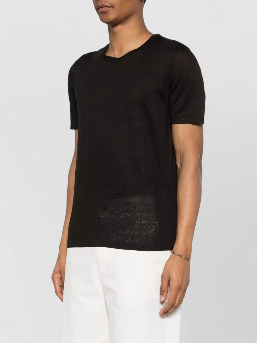 120% Lino Linen Crew-Neck T-Shirt