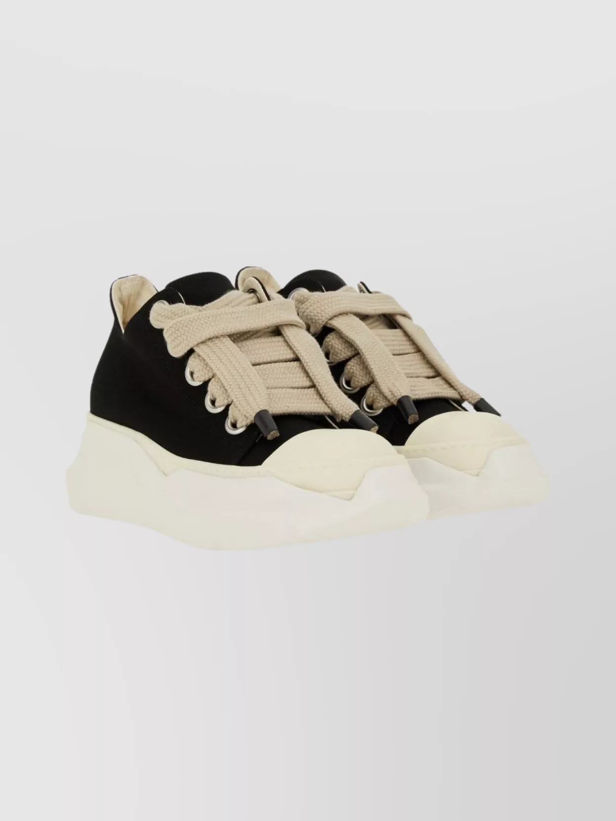 Rick Owens Drkshdw Chunky Canvas Sneakers And Contrast Design