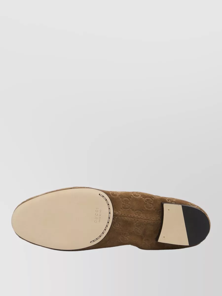 Gucci Loafers Horsebit Detail Suede Moccasins