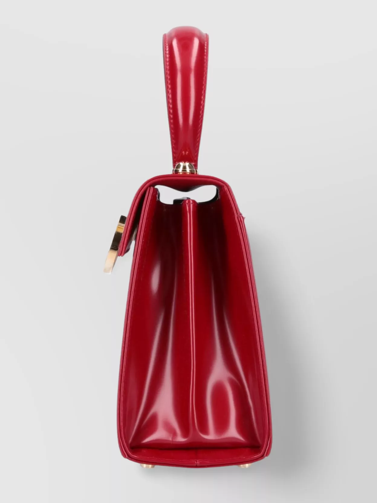 Ferragamo Top Handle Tote Bag With Gold-tone Hardware In Red