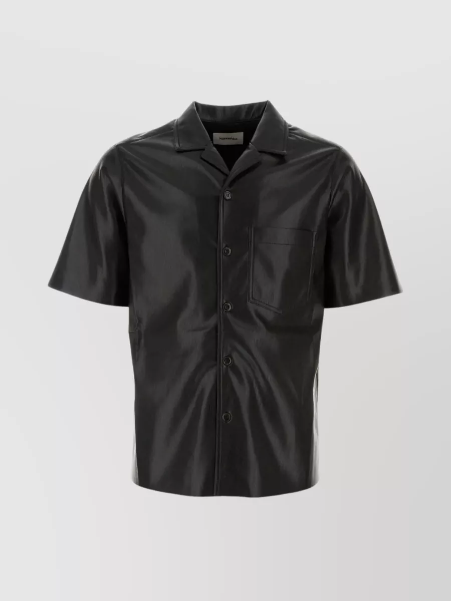 Shop Nanushka Bodil Shirt In Synthetic Leather In Black