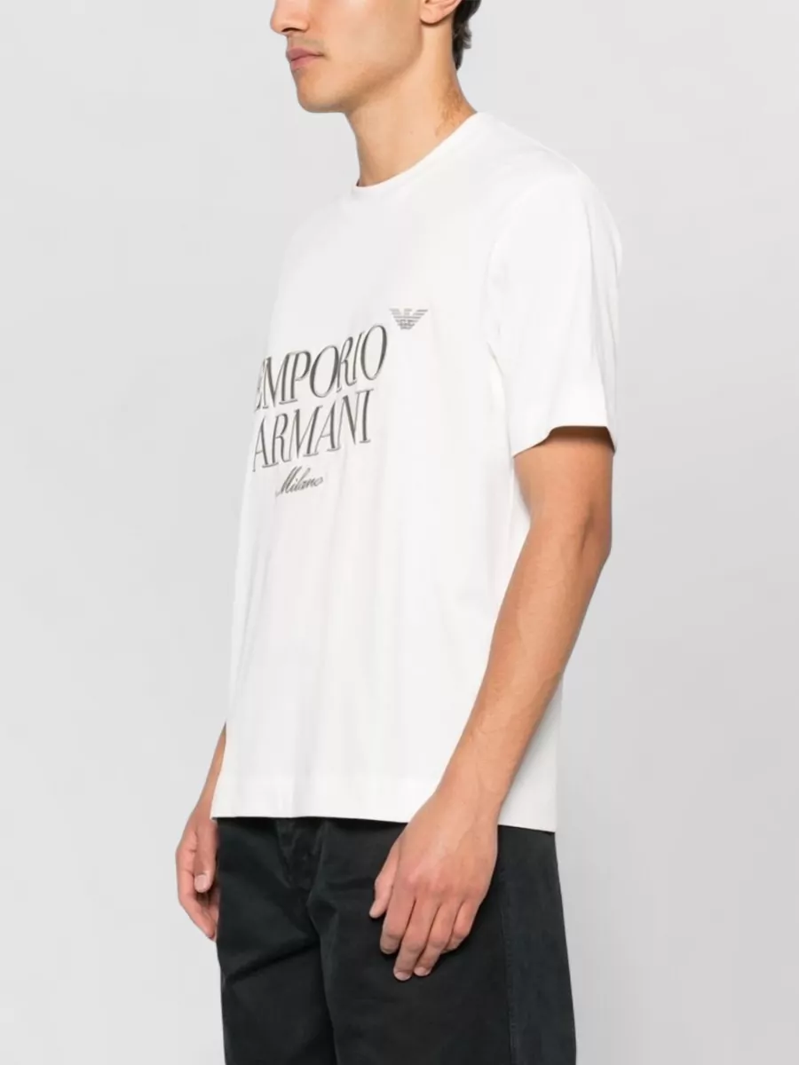 Emporio Armani Cotton Logo T Shirt Crew Neck