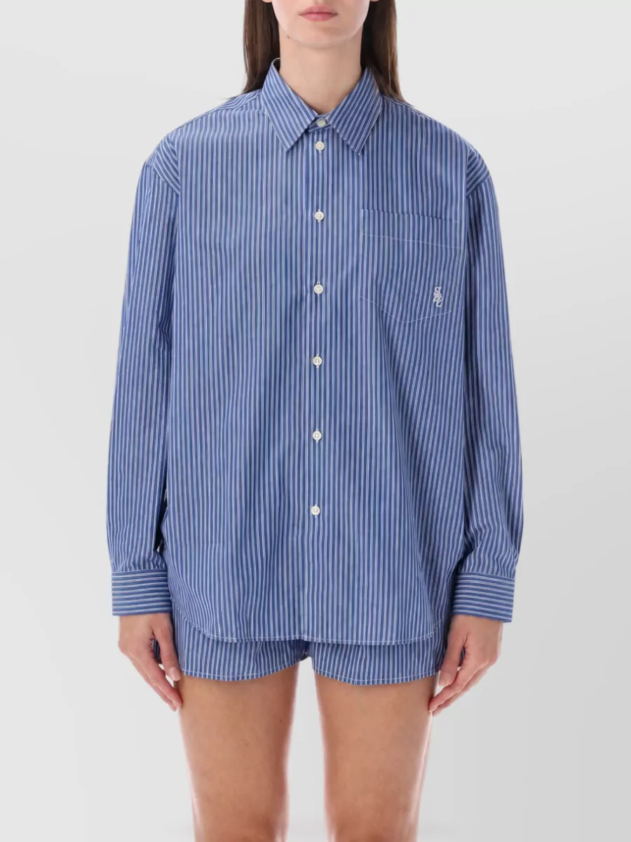 Sporty & Rich cotton logo pyjama shirt