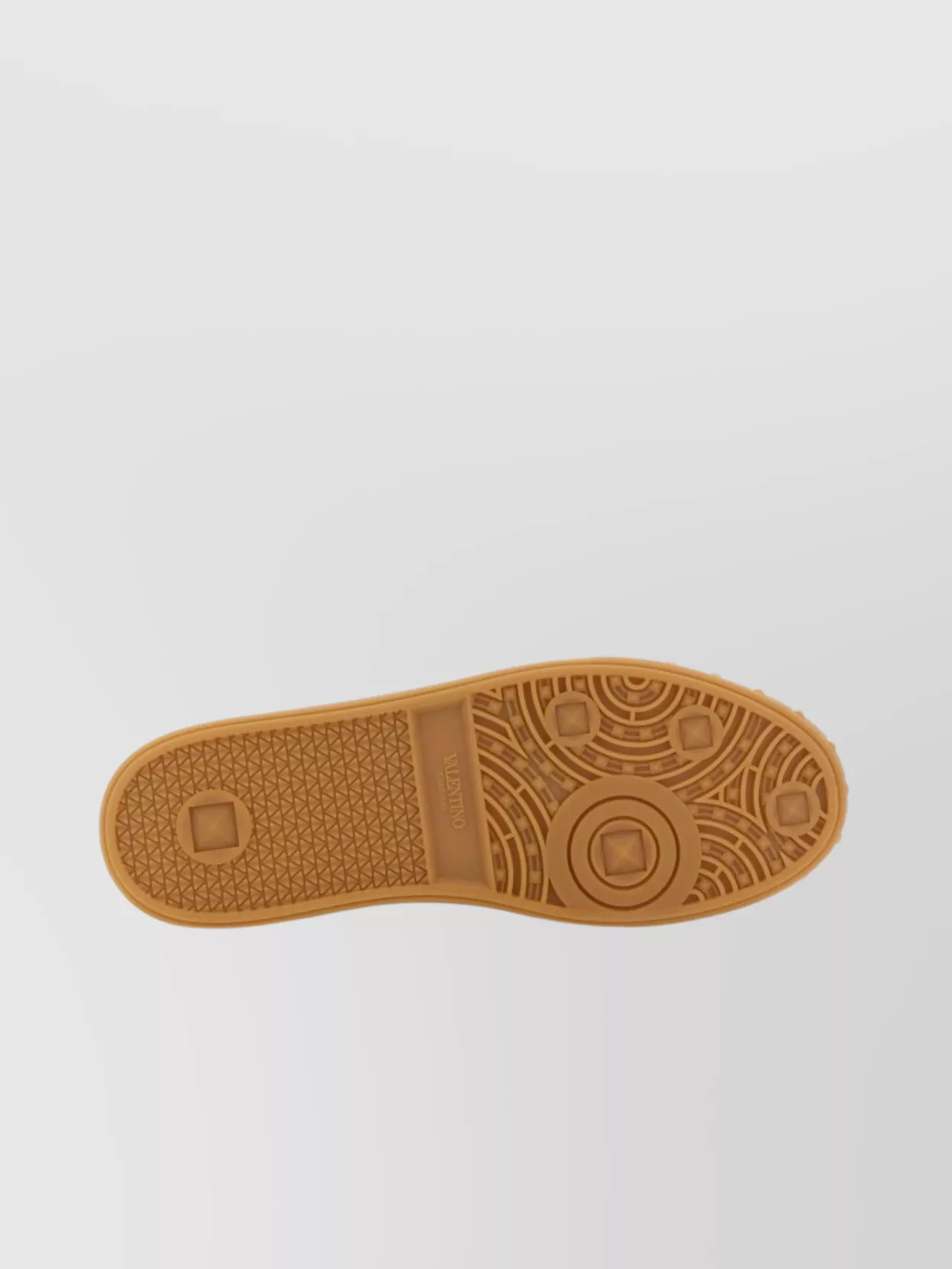 Valentino Garavani Perforated Round Toe Rubber Sole Sneaker