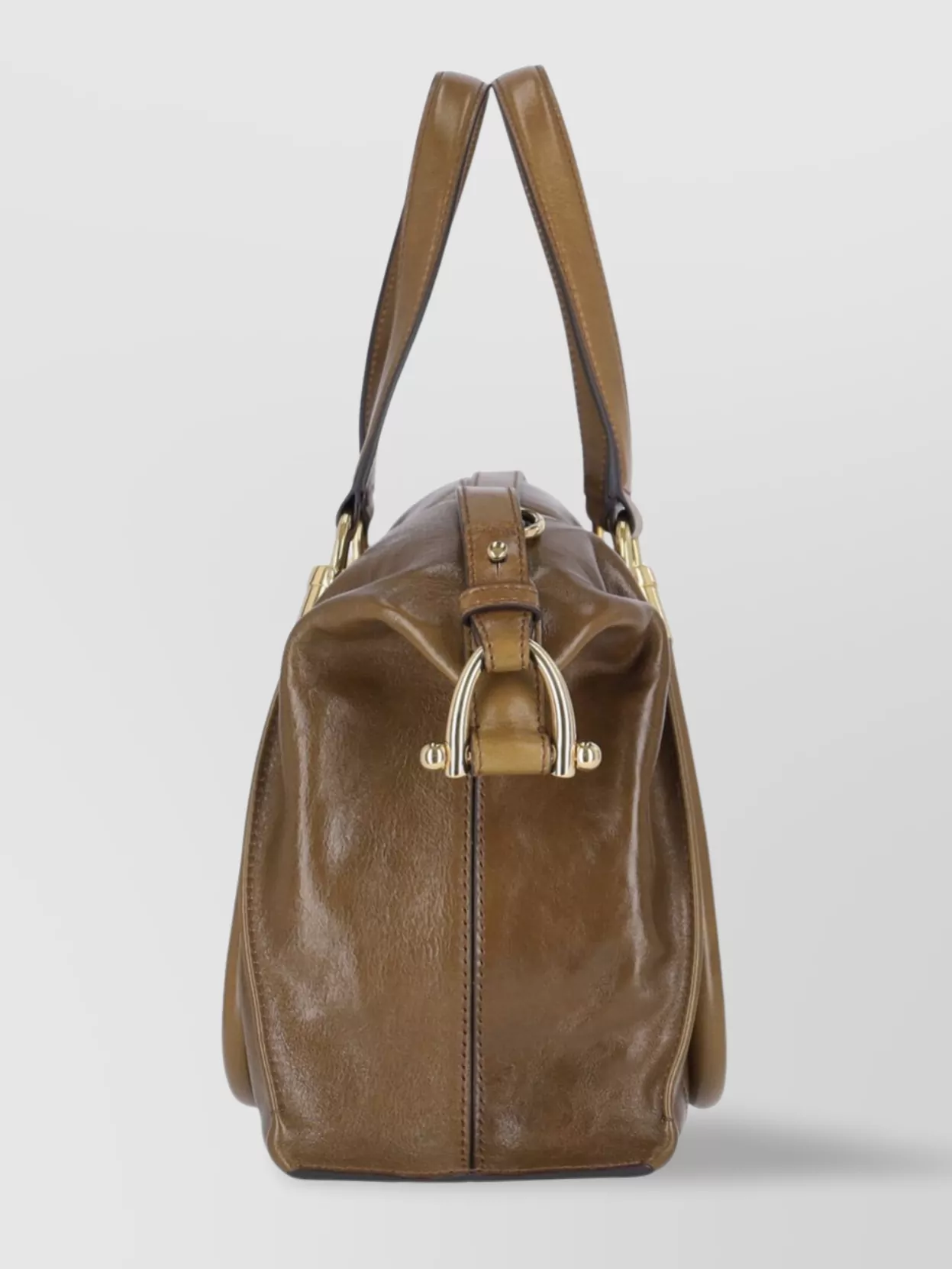 Chloé Detachable Strap Top Handle Gold Hardware In Brown
