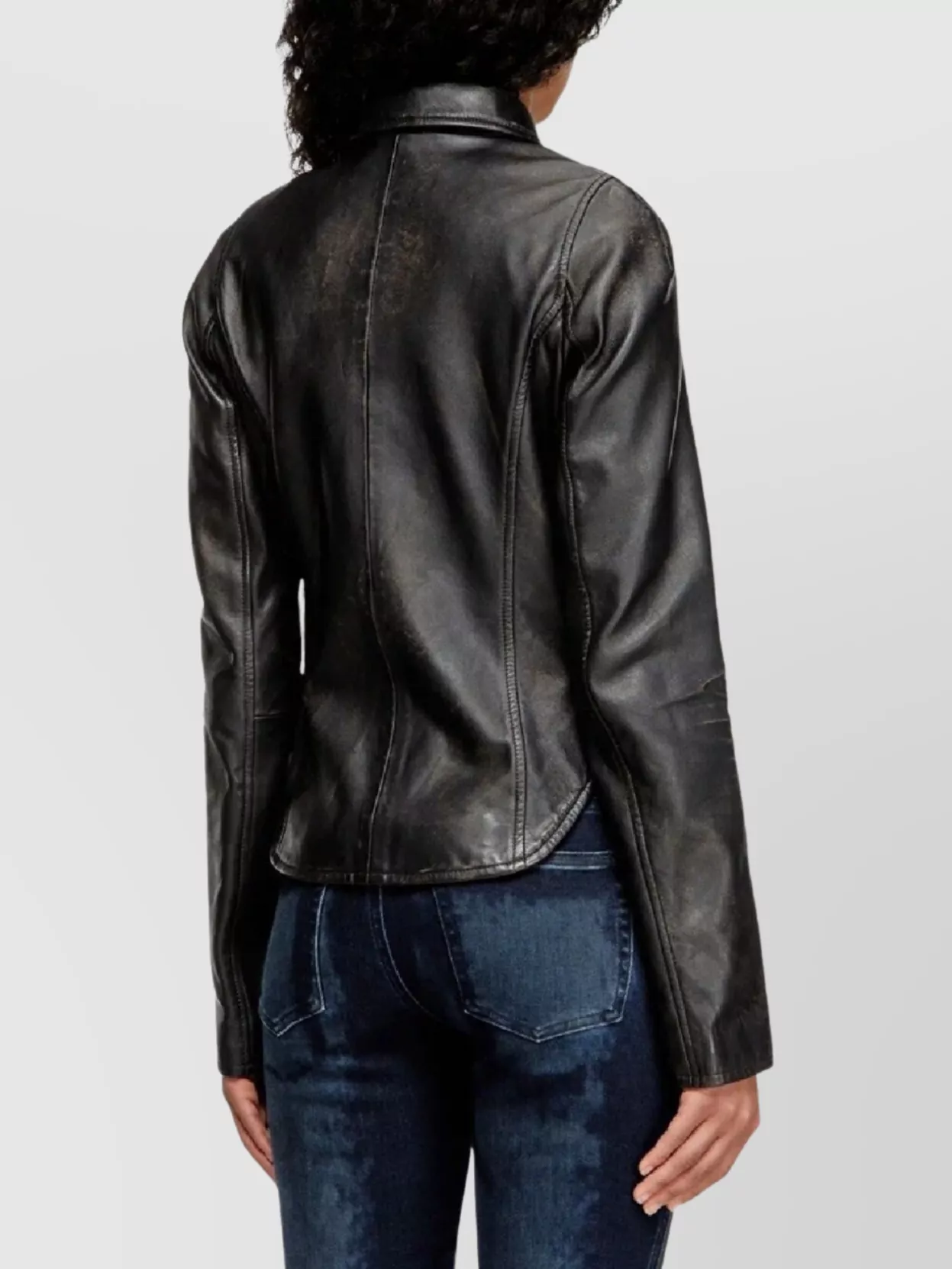Diesel Collared Fitted Jacket Front Pockets In Multi