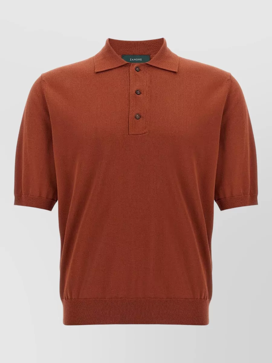 Zanone Cotton Short-Sleeve Polo Shirt