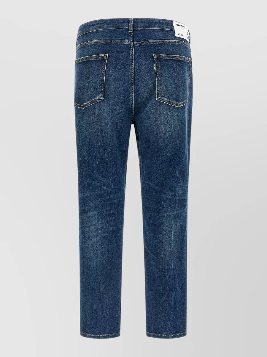 Department 5 denim cropped mid-rise straight-leg jeans