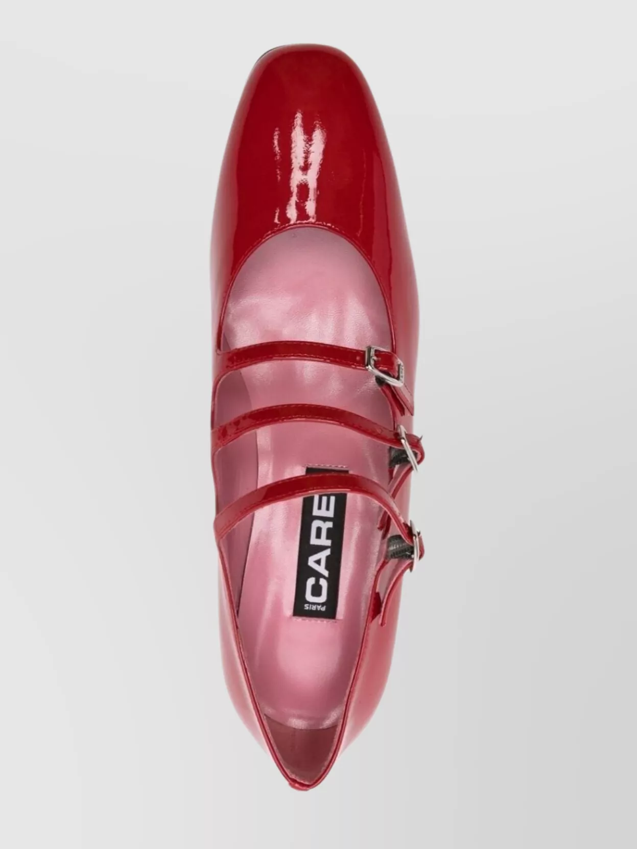 Carel Paris Triple Strap Square Toe Pumps In Red