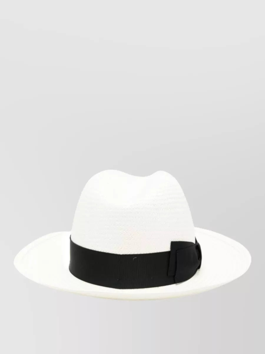 Borsalino Straw Fedora Hat