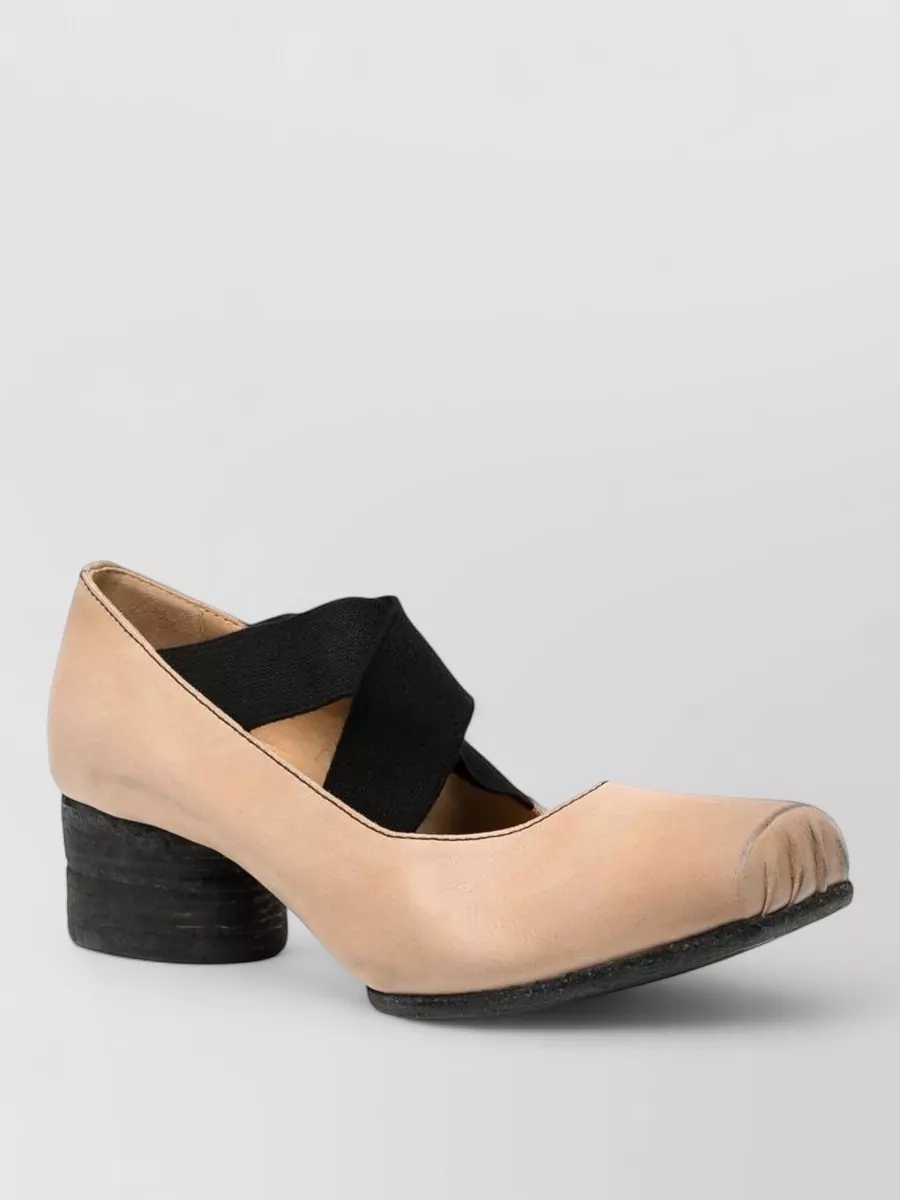 Uma Wang leather square-toe ballerina shoes