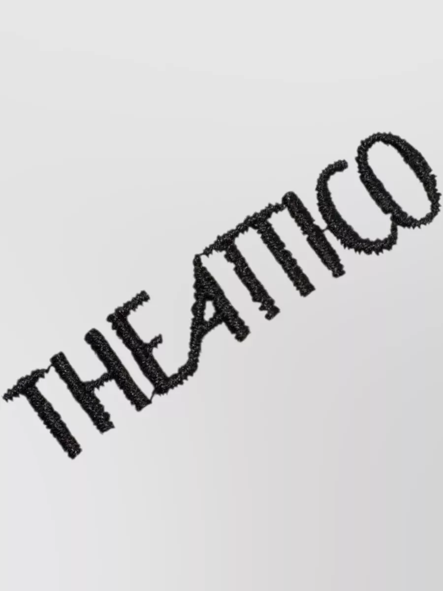 The Attico Short Sleeve Crew Neck Straight Hem Top