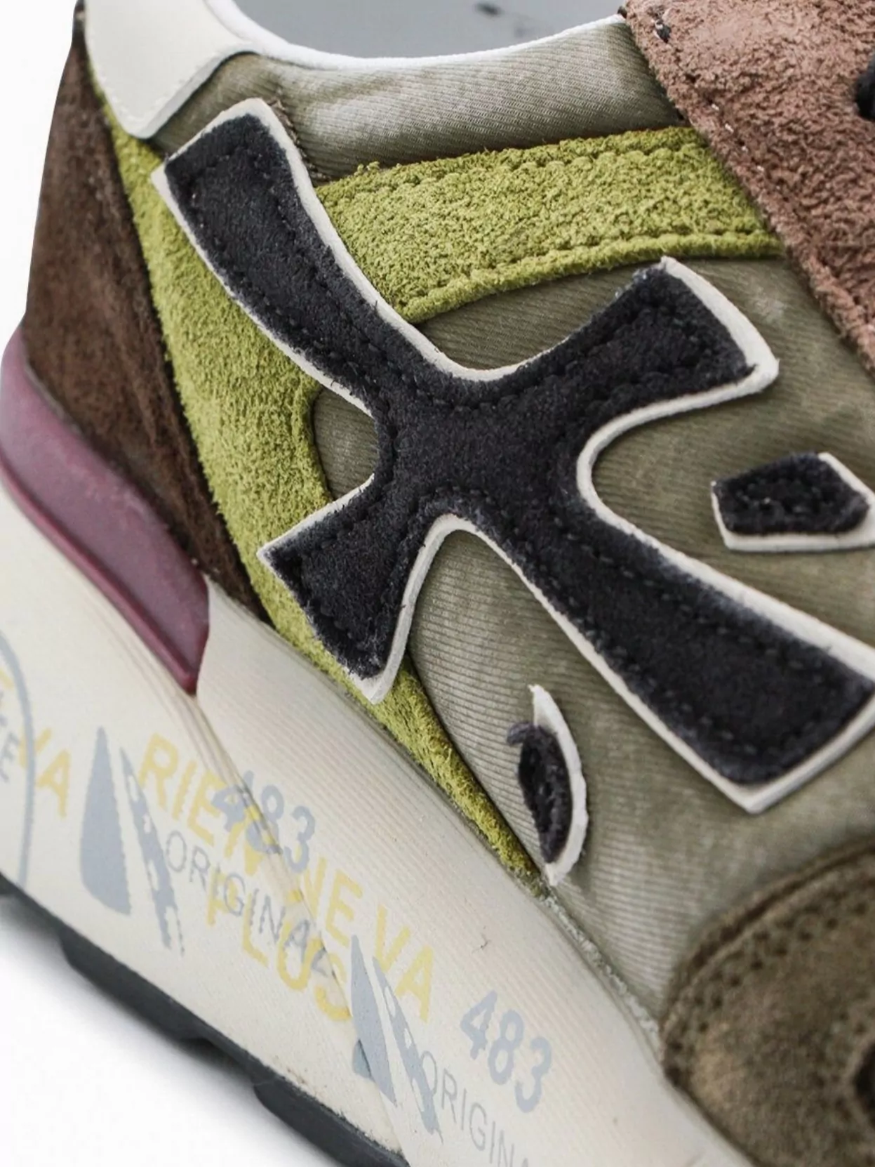 Premiata Casual Sneakers With Rubber Sole And Suede Panels