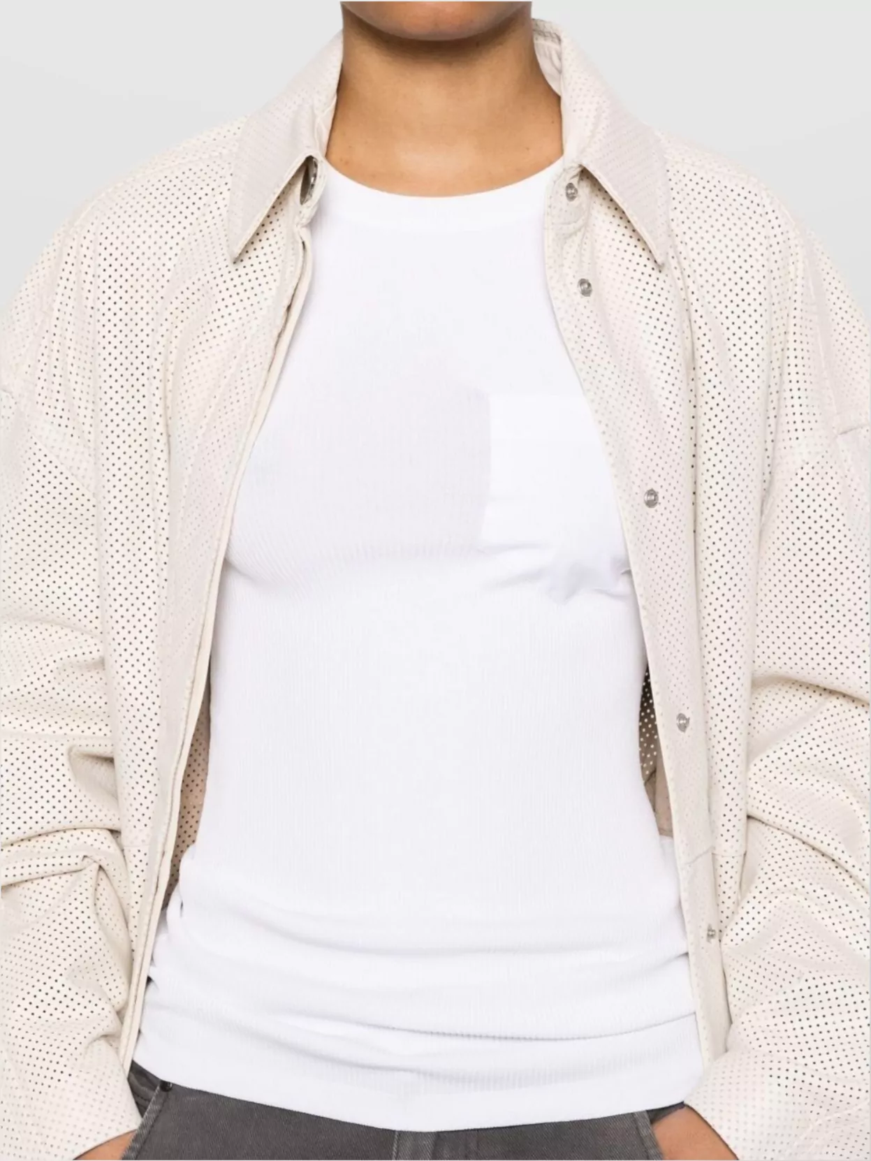Sportmax Ribbed Texture Crewneck Top With Chest Pocket