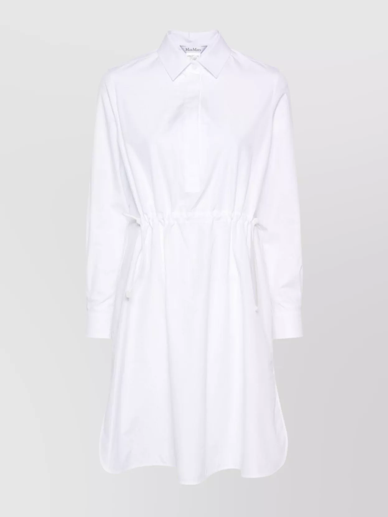 Max Mara Cotton Shirtdress Drawstring Waist