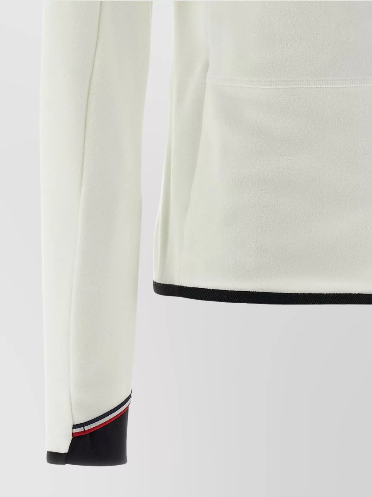 Moncler Grenoble High Collar Fleece Sweatshirt With Contrast Trim