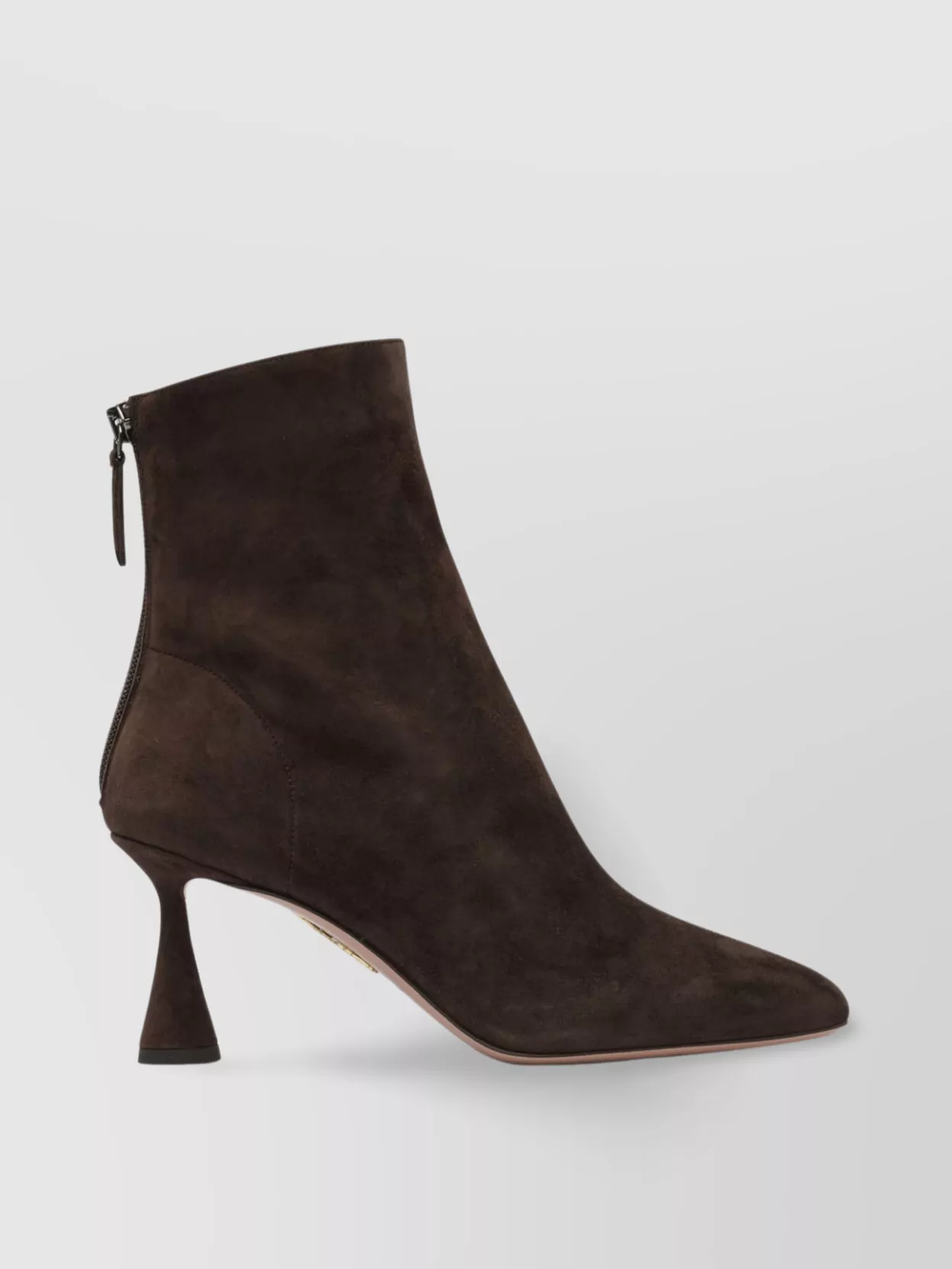 Aquazzura Pointed Toe Ankle Boots With Sculpted Heel