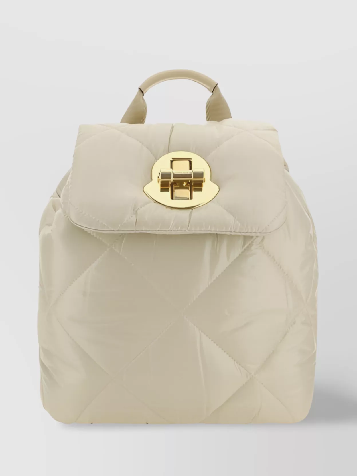 Shop Moncler Quilted Padded Backpack Gold Hardware