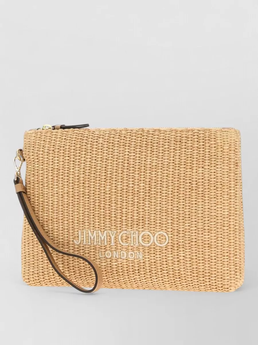 Jimmy Choo Raffia Clutch Bag