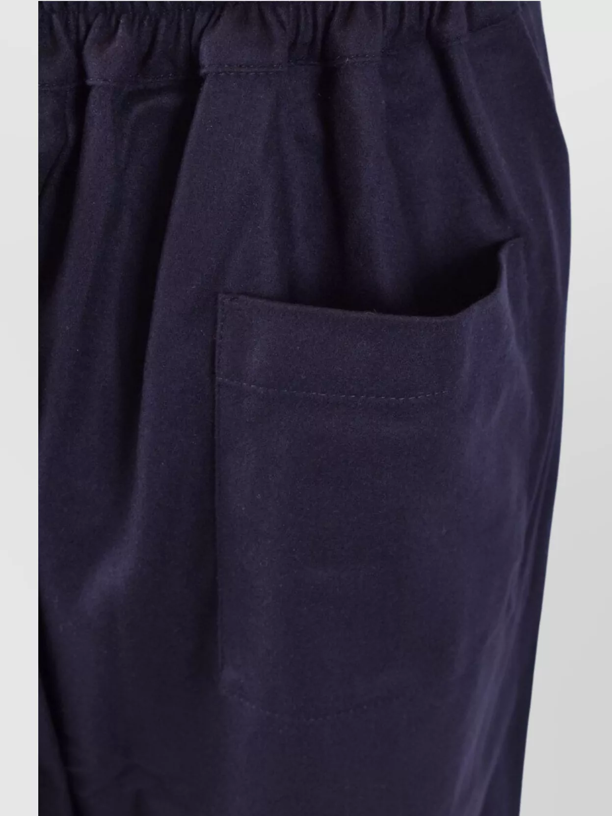 Laneus Trousers Wide Leg Elastic Waistband