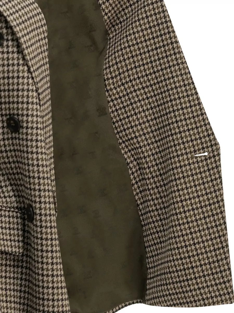 Max Mara Double-breasted houndstooth blazer